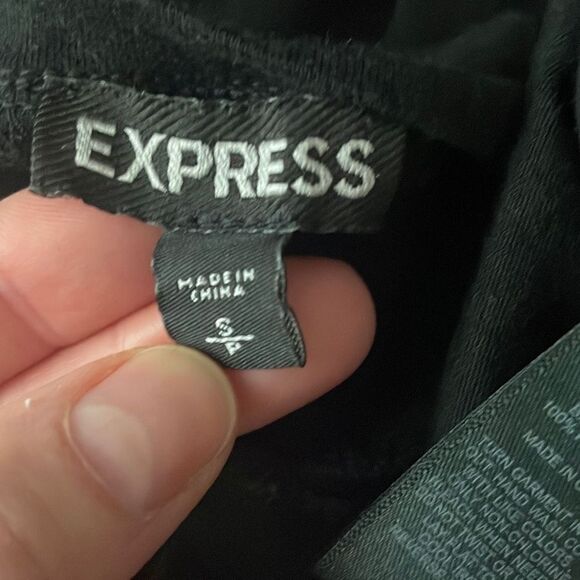 Express Black Studded Sheer Back High Low Tank Top sz S - Picture 6 of 7